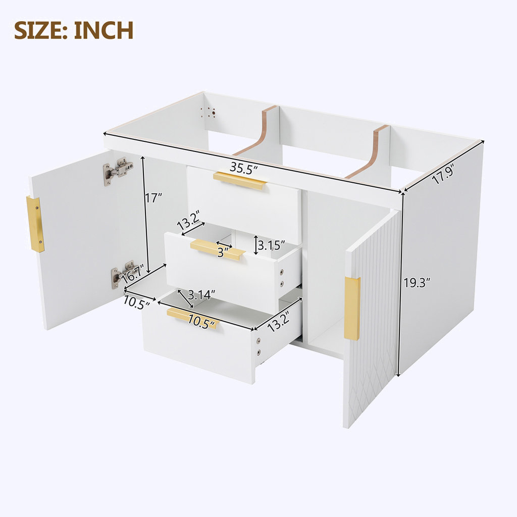 Mercer41 Wall Mounted Bathroom Vanity without Sink | Wayfair